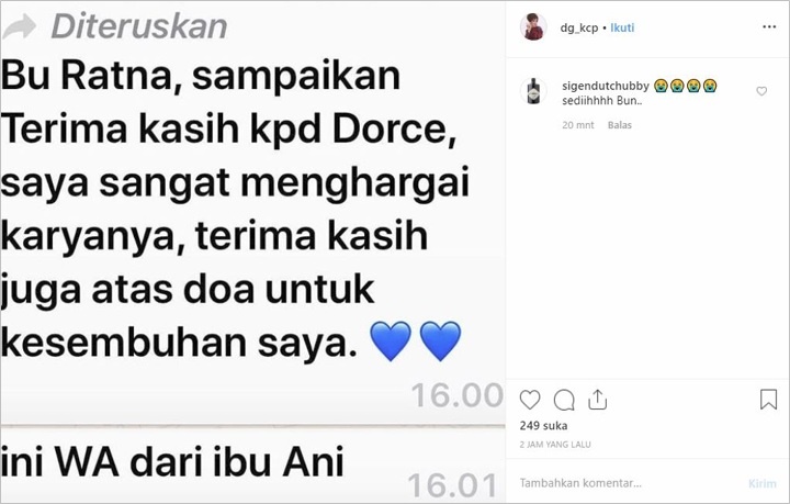 Dorce Gamalama Unggah Pesan Terakhir Dari Ani Yudhoyono, Isinya Bikin Pilu