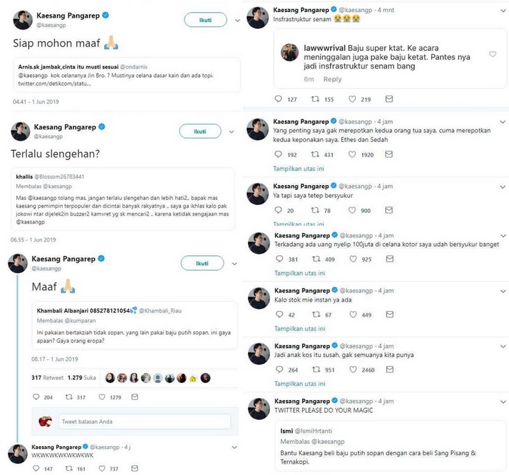 Kaesang Minta Maaf