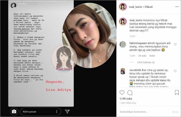 Klarifikasi Sahabat Citra Monica Soal Video Penggerebekan Ifan Seventeen Bikin Netter \'Emosi\'