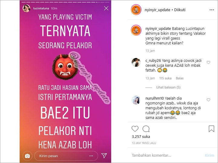 Lucinta Luna Ngakak Sadis Istri Vincent Raditya 'Pelakor Lucinta Luna Ngakak Sadis Istri Vincent Raditya 'Pelakor