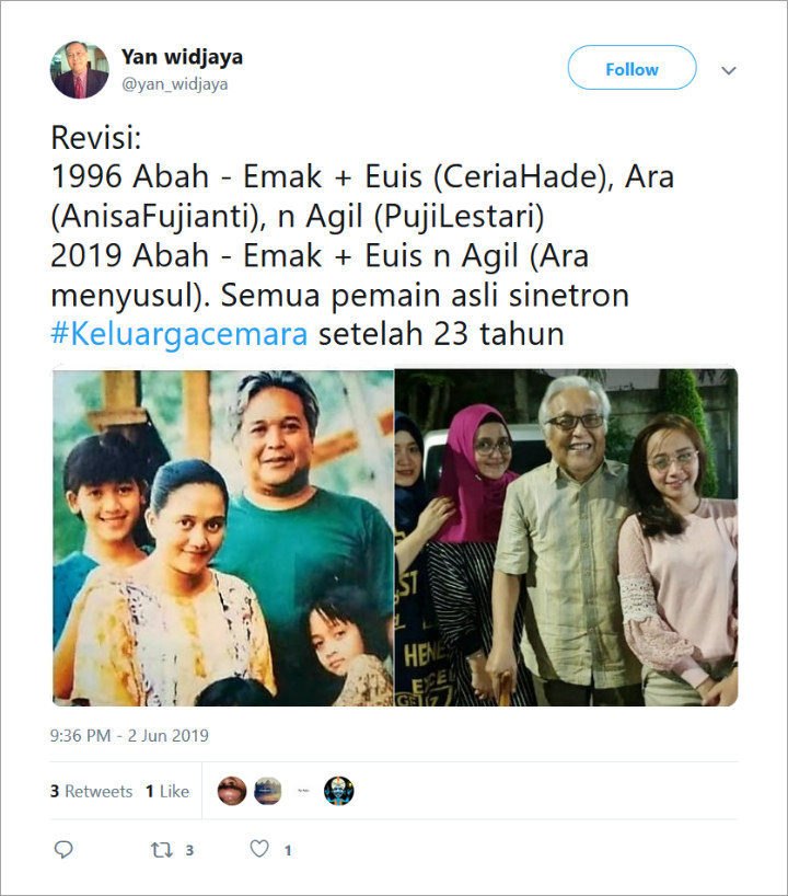 Pemeran 'Keluarga Cemara' Asli Bakal Reuni di Film 'Terimakasih Emak