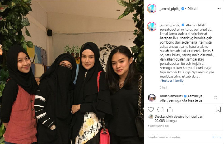 Persahabatan Umi Pipik dan Mulan Jameela