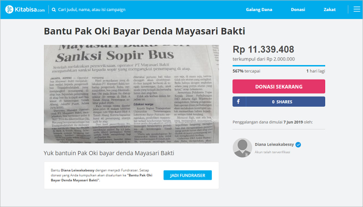 Donasi Sopir TransJabodetabek