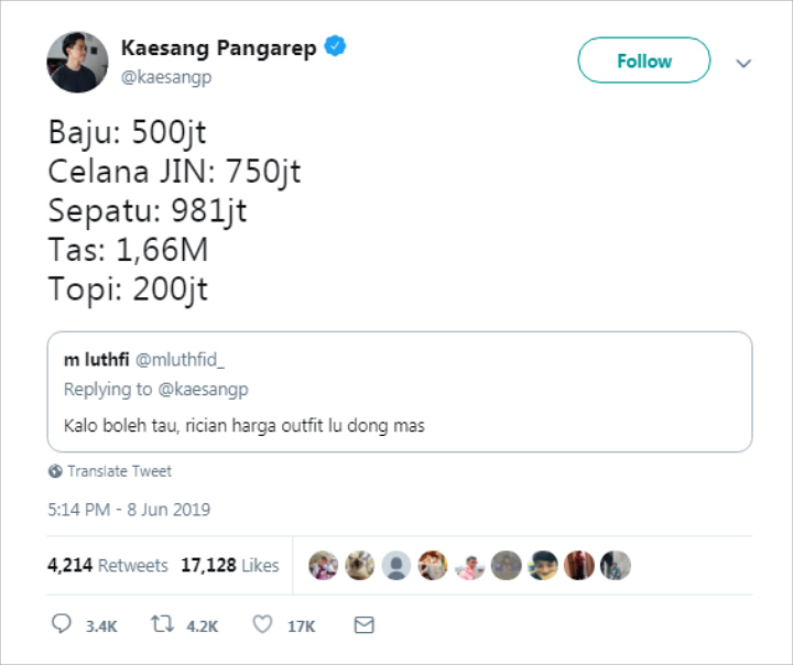 Kaesang Pangarep Disenggol Ditjen Pajak Usai Ngaku Punya Tas Seharga Rp 1,6 Miliar