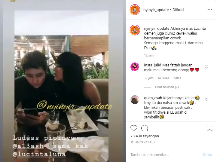 Lipstik Lucinta Luna Dicibir Murahan Saat Cium Pipi Pacar