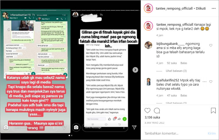 Kembali Panas, Irfan Sbaztian Tuding Ely Sugigi Bayar Wartawan Untuk Hancurkan Namanya