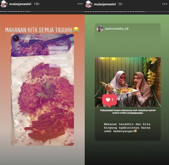 Momen Mulan Jameela dan sahabat