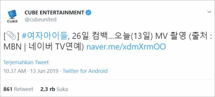 (G)I-DLE Dikonfirmasi Bakal Segera Comeback Dan Telah Lakukan Syuting MV Baru