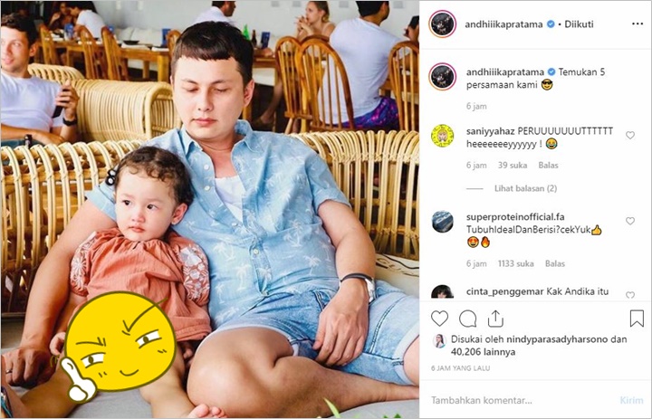 Foto Imut Andhika Pratama Bareng Sang Putri Dikritik Lantaran Celana Dalam Anaknya Terlihat