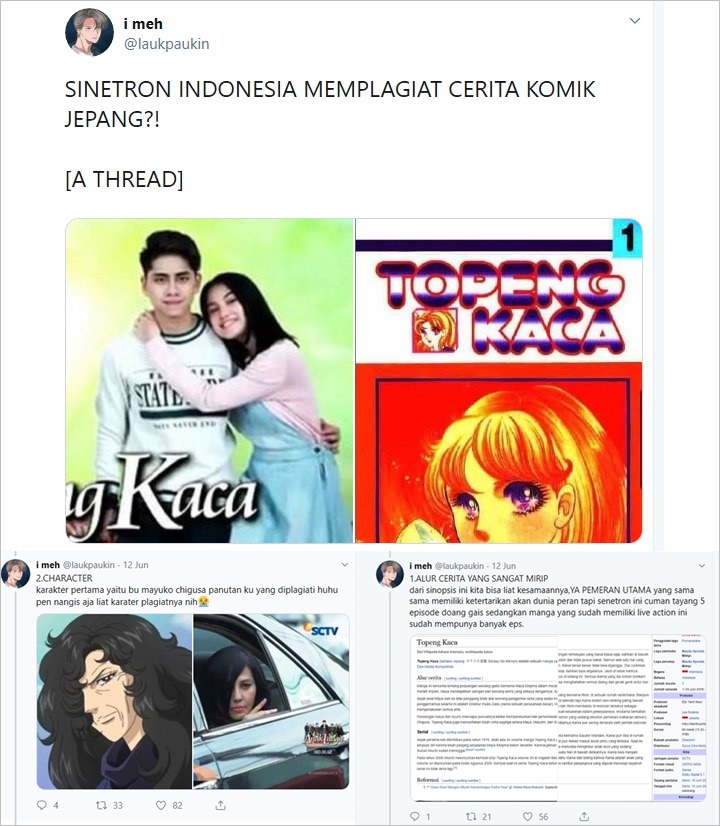 Sinetron Adik Verrell Baramasta \'Topeng Kaca\' Dituding Plagiat Komik Jepang