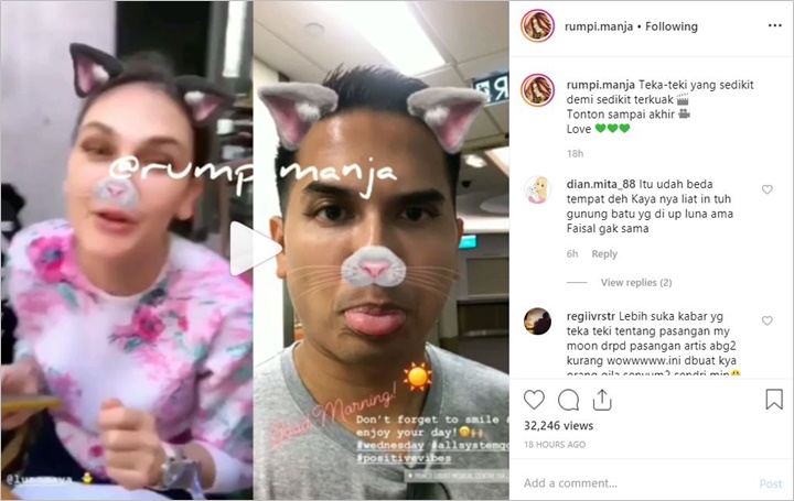 Luna Maya dan Faisal Bergaya Imut