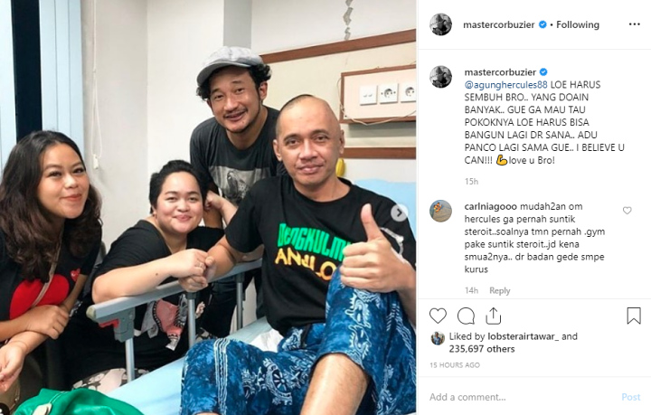 Agung Hercules Idap Kanker Otak, Deddy Corbuzier Minta Segera Sembuh Ingin Ajak Adu Panco