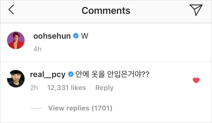 Chanyeol EXO Lagi-Lagi Heran Sehun \'Tak Pakai Baju\' di Foto Terbaru