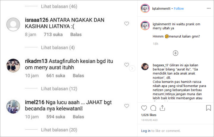 Komentar Netizen Soal Kejutan untuk Merry