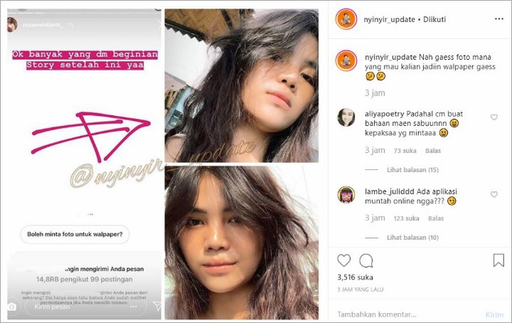 Meldi Pamer Banyak Yang Minta Fotonya Untuk Wallpaper, Begini Komentar Netter