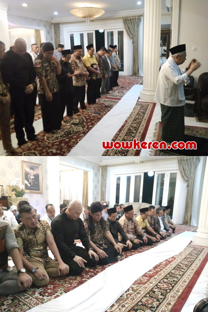 Diimami Ma\'ruf Amin, Foto Deddy Corbuzier Saat Khusyuk Salat Berjamaah Beredar