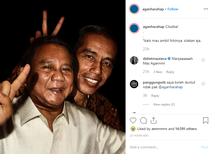 Viral Jokowi dan Prabowo \'Foto Bersama\', Warganet Seketika Adem