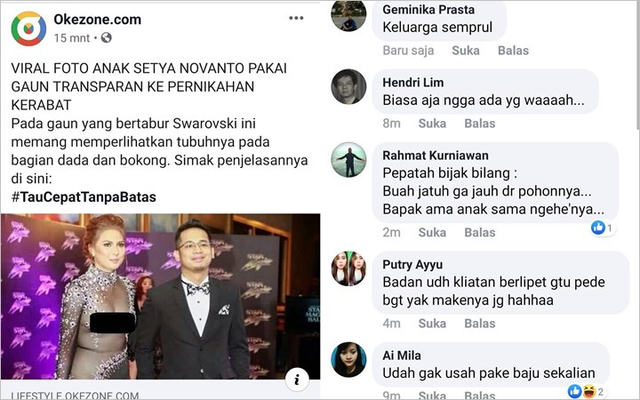 Putri Setya Novanto Dihujat