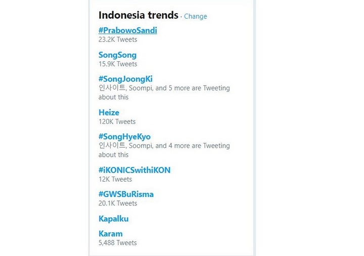 Song Joong Ki Dan Song Hye Kyo Cerai, Fans Indonesia Sedih Sampai Jadi Trending Topik