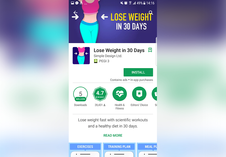 Kamu Sedang Diet Aplikasi Android Ini Bisa Menurunkan Berat Badan Dalam 30 Hari Loh