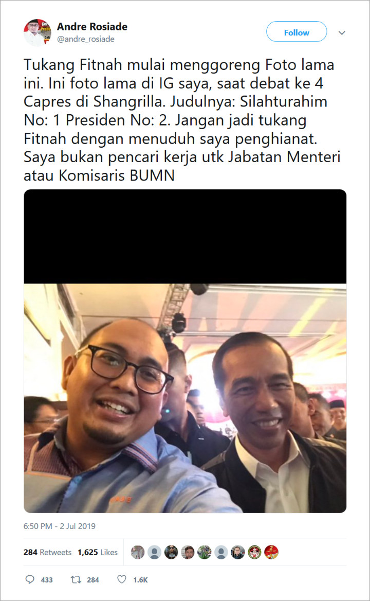 Andre Rosiade dan Jokowi