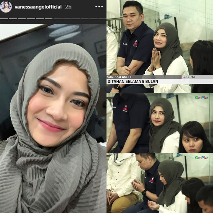 Vanessa Angel Berhijab dan Gelar Syukuran Undang Anak Yatim Piatu