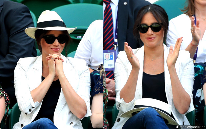 Intip Cantiknya Meghan Markle Saat Dukung Serena Williams di Wimbledon 2019