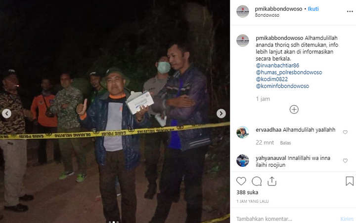 Pendaki Thoriq Ditemukan