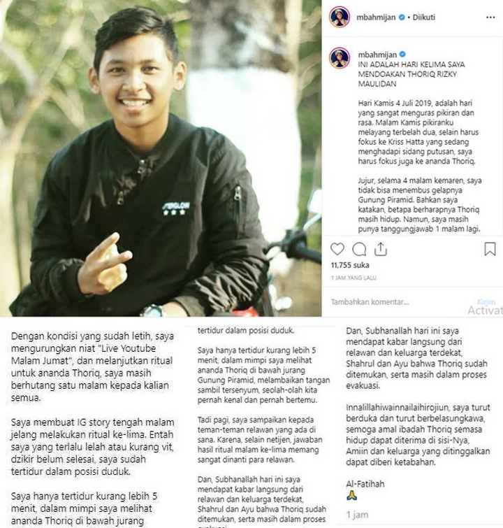Mbah Mijan Ritual Soal Thoriq
