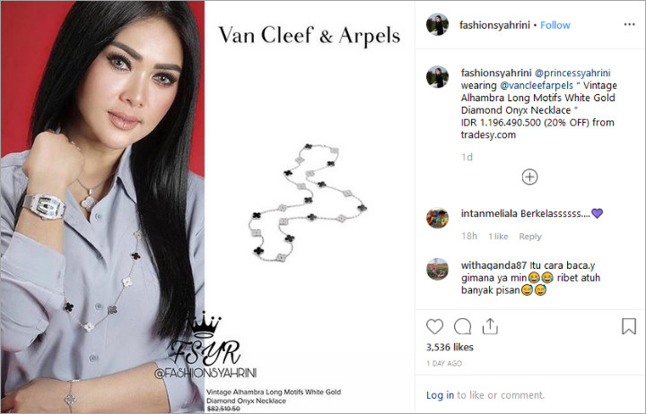 Terlihat Sederhana, Ternyata Kalung Syahrini Harga Miliaran Rupiah