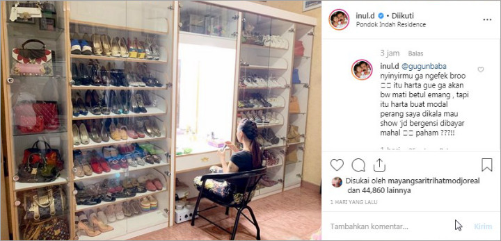 Reaksi Menohok Inul Saat Ditegur Soal Mati Gara-Gara Unggah Foto Koleksi Sepatu dan Tas Mewah