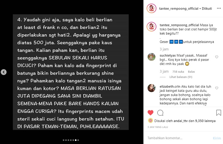 Komentar Netter di Akun Gosip