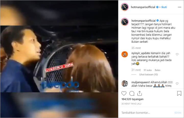 Hotman Paris Sinis Sindir Farhat Abbas Usai Rey Utami-Pablo Benua Jadi Tersangka Vlog \'Ikan Asin\'