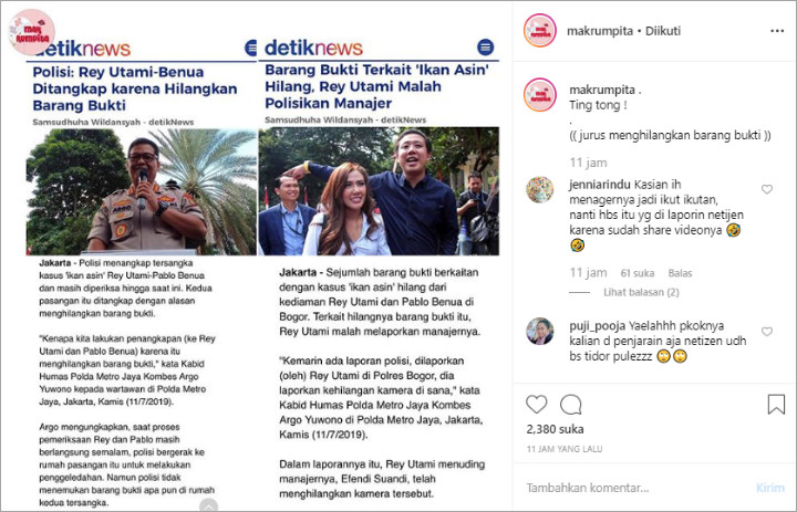 Rey Utami Dikabarkan Polisikan Manager Atas Tuduhan Hilangkan Barang Bukti