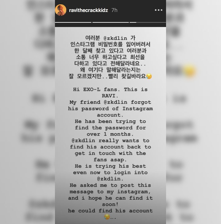 Ravi VIXX Bongkar Alasan Kai EXO Lama Tak Update Instagram, Fans Justru Ngakak