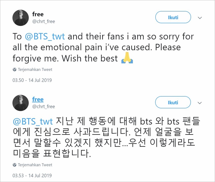 Rapper Ini Hina BTS Habis-Habisan 6 Tahun Lalu dan Baru Minta Maaf Sekarang