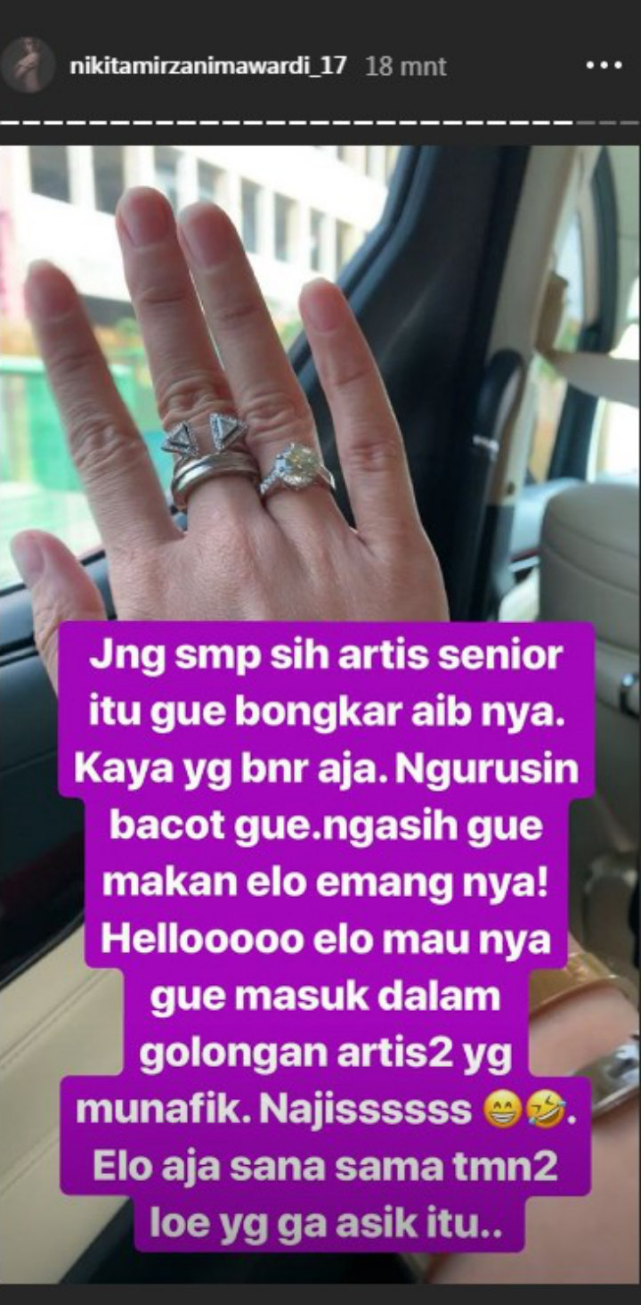 Tak Terima Ditegur Anwar Fuadi Karena Nyinyir, Nikita Mirzani: Jangan Sampai Gue Bongkar Aibnya