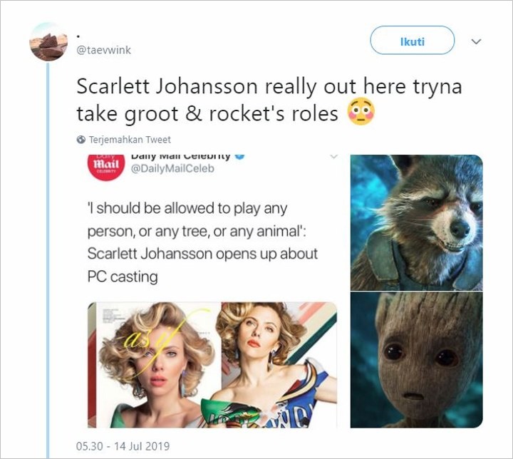 Scarlett Johansson Jadi Bahan Meme Usai Sombongkan Kemampuan Akting