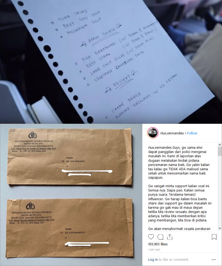 Chef Arnold Emosi YouTuber Dipolisikan Maskapai