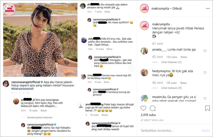 Vanessa Angel Rajin Balas Kolom Komentar, Di Duga Netter Lagi Sepi Job