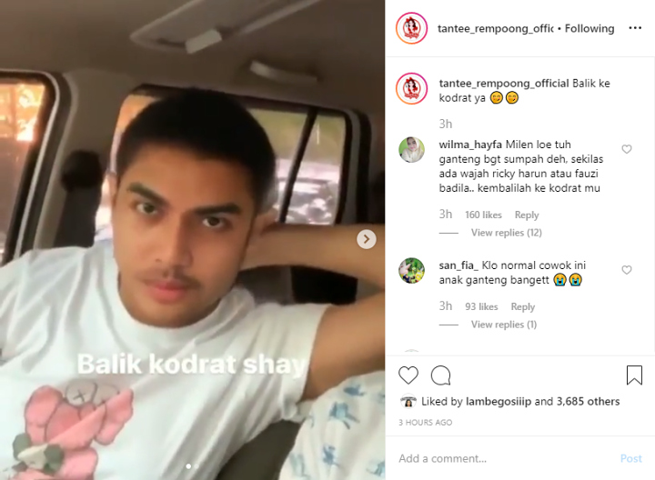 Millendaru 'Balik Kodrat' Pakai Aplikasi Foto, Ketampanannya Saingi