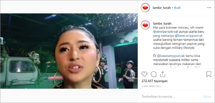 Ikuti Pesan Mendiang Ayah, Dewi Persik Buka Usaha Rumah Makan Dengan Konsep Army