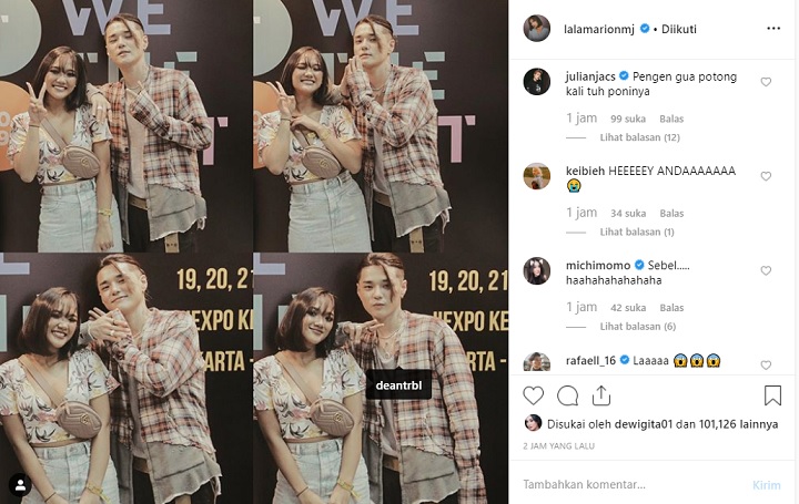 Komentar Julian Jacobs Pacar Marion Jola