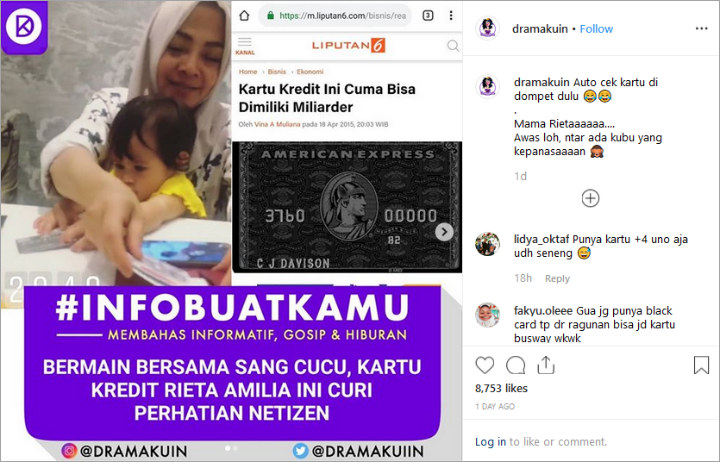 Kartu Kredit Ibunda Nagita Slavina