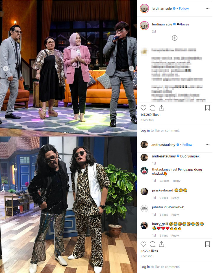 Postingan Sule dan Andre