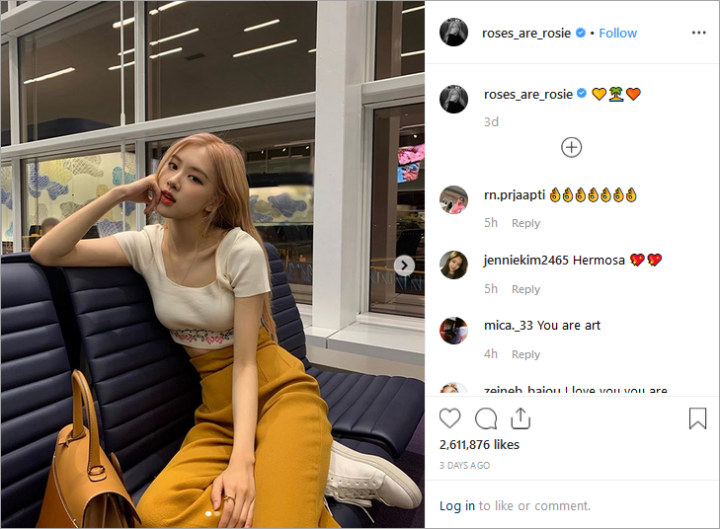 Postingan Rose BLACKPINK