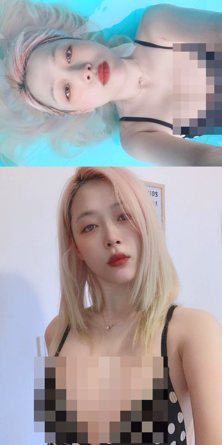 Sulli Tuai Pro Kontra Usai Tebar Foto-Foto Berbikini Seksi Umbar Dada 2