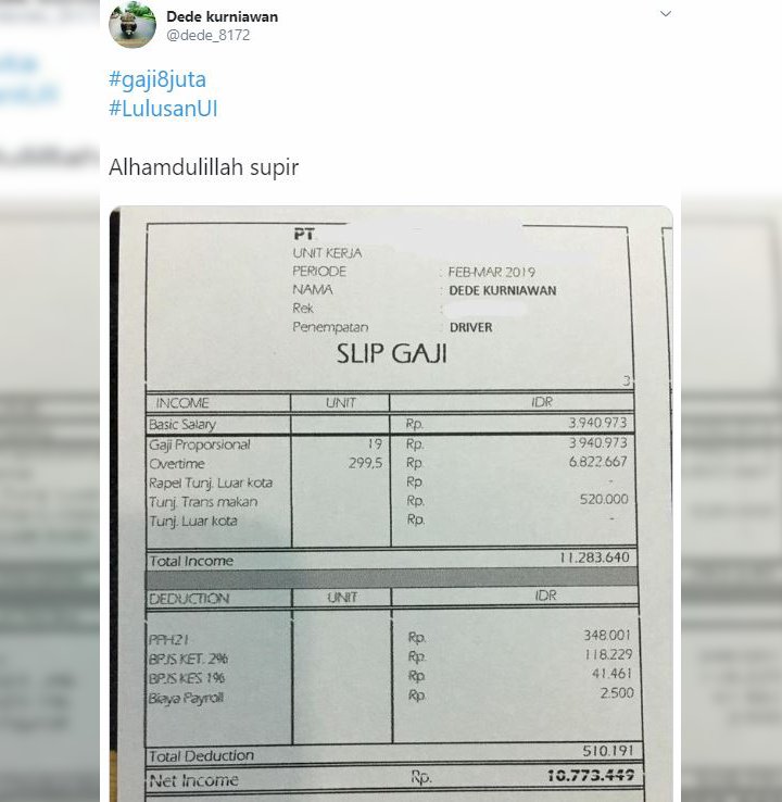 Sindir Lulusan UI Keluhkan Gaji, Tagar #gaji8juta Penuh Cuitan Kocak Warganet