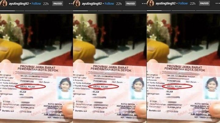 Ayu Ting Ting Isyaratkan Masih Dendam ke Eks Suami Saat Pamer Kartu Identitas Sang Putri?