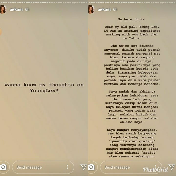 Awakarin Nasihati Young Lex
